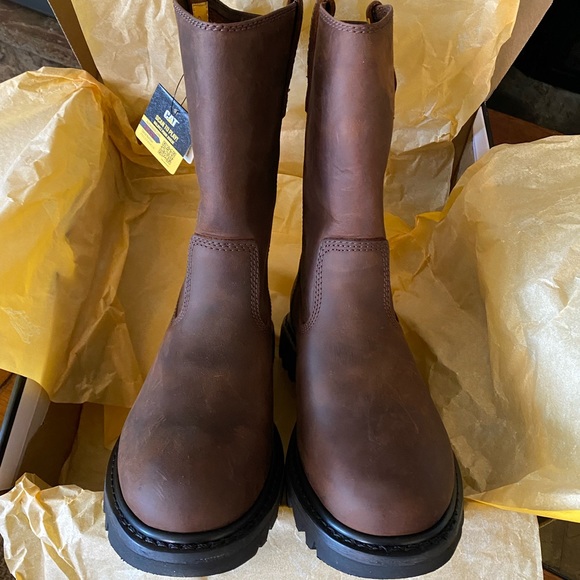 Caterpillar Revolver Wellington soft leather work boots - Picture 2 of 3